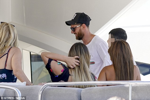 Messi appeared in a very relaxed mood as he unwound on the luxury yacht on Tuesday